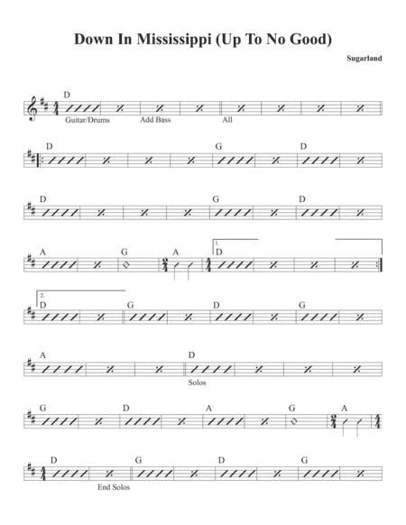 Down In Mississippi (up To No Good) (arr. David M Fagnant)