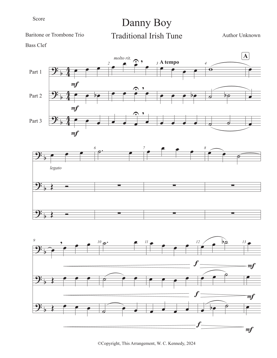 Danny Boy (arr. W. C. Kennedy)