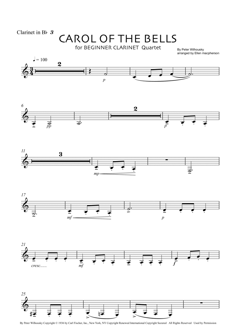Carol Of The Bells (arr. Ellen Macpherson)