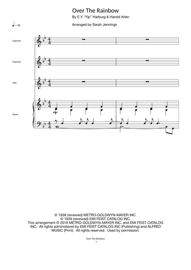 Over The Rainbow (arr. Sarah Jennings)