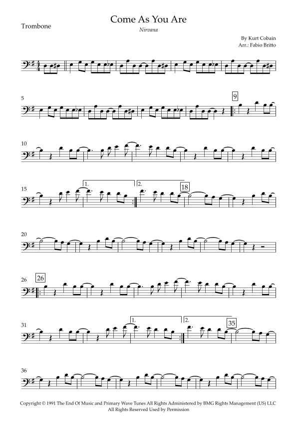 Come As You Are (arr. Fabio Britto)