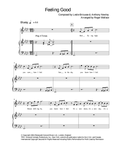 Feeling Good (arr. Roger Wallace)