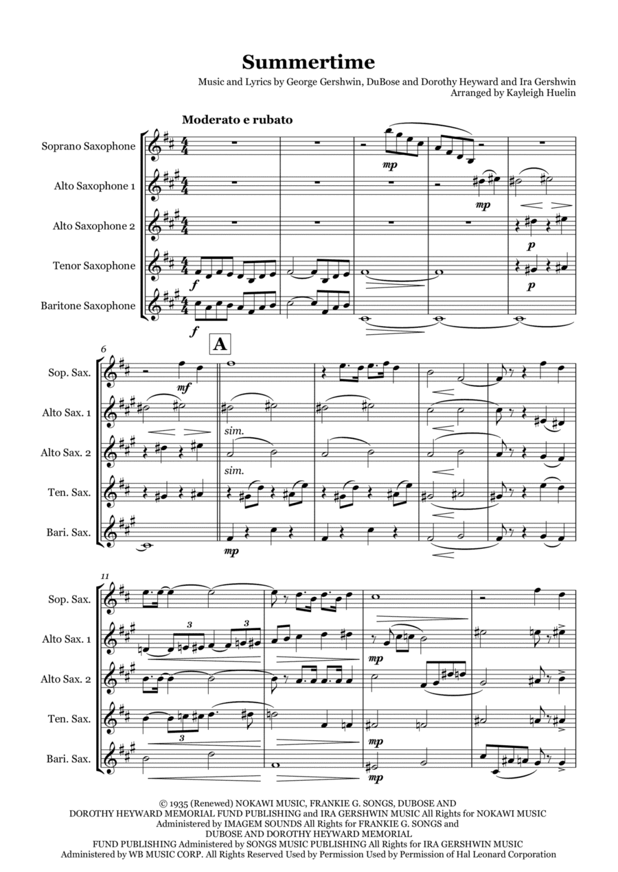 Summertime (arr. Kayleigh Huelin)