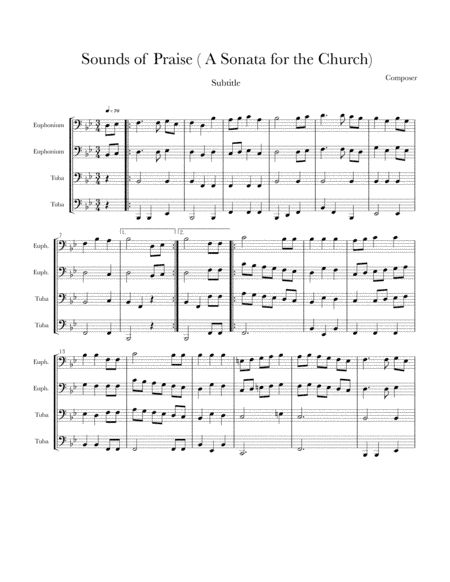 Sounds of Praise, Conductor Score