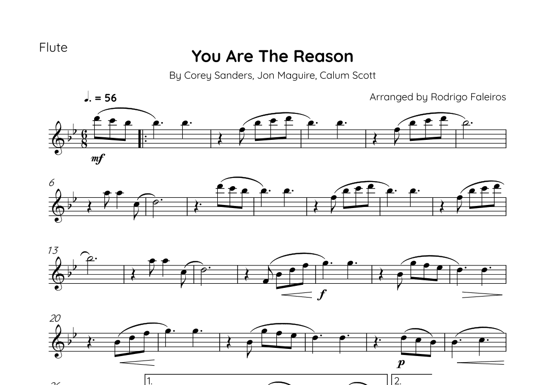 You Are The Reason (arr. Rodrigo Faleiros)
