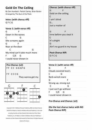 Gold On The Ceiling (arr. The Sum of the Parts)
