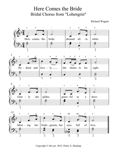 Here Comes the Bride, Wagner (arr. Pattie A. Dunlap)