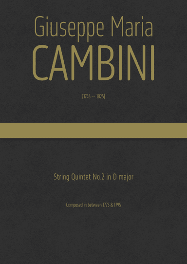 Cambini - String Quintet No.2 in D major (arr. J.G. Cucó Barber)