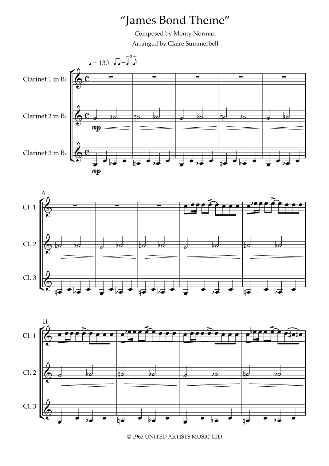 James Bond Theme (arr. Claire Summerbell)