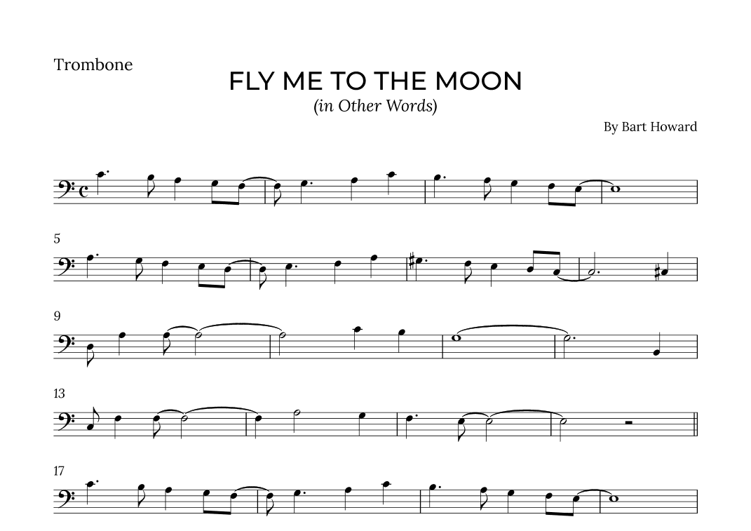 Fly Me To The Moon (in Other Words) (arr. Alex Nunes Rodrigues)