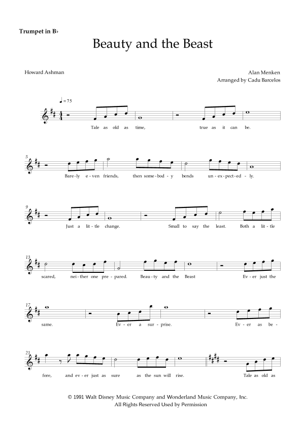 Beauty And The Beast (arr. Cadu Barcelos)