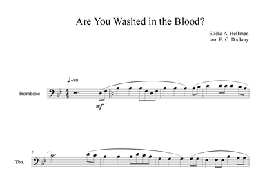 Are You Washed in the Blood? (Trombone Solo) (arr. B. C. Dockery)