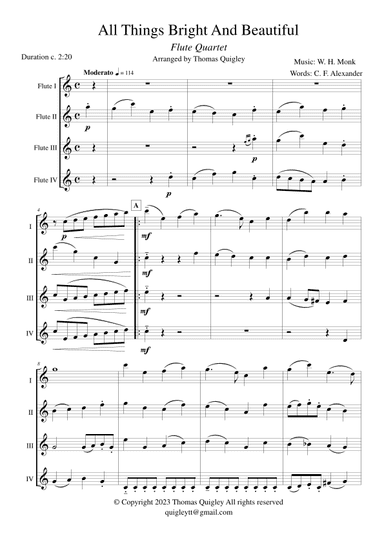 All Things Bright and Beautiful (arr. Thomas Quigley)