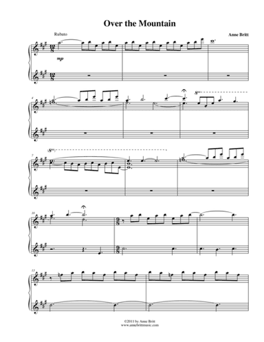 Over the Mountain (New Age remix of "The Bear Went Over the Mountain") - advanced intermediate versi (arr. Anne Britt)