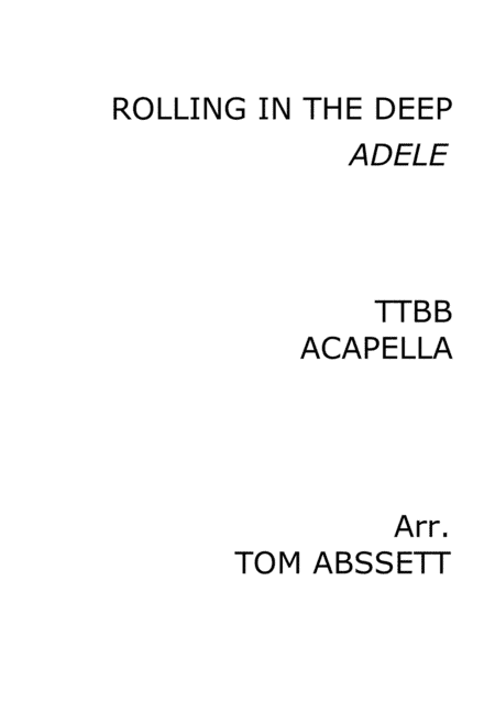 Rolling In The Deep (arr. Tom Bassett)