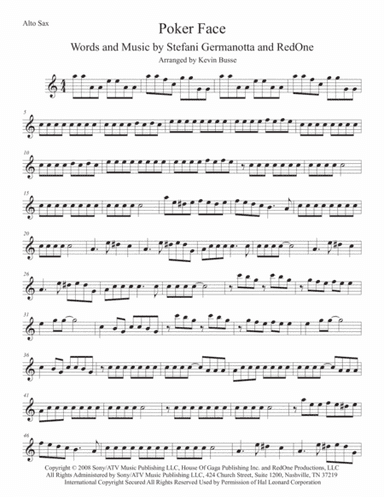 Poker Face (arr. Kevin Busse)