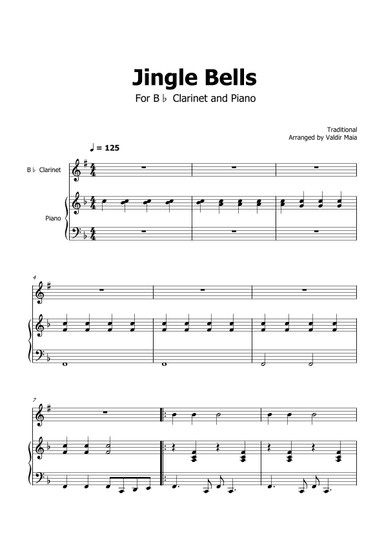 Jingle Bells - Clarinet and Piano (arr. Valdir Maia)