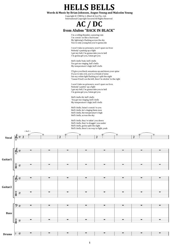 Hells Bells (arr. from68)