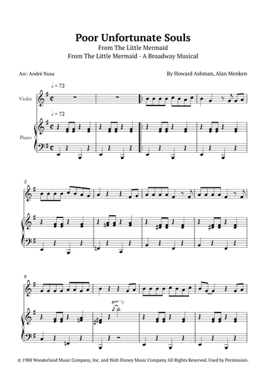 Poor Unfortunate Souls (arr. André Nusa)