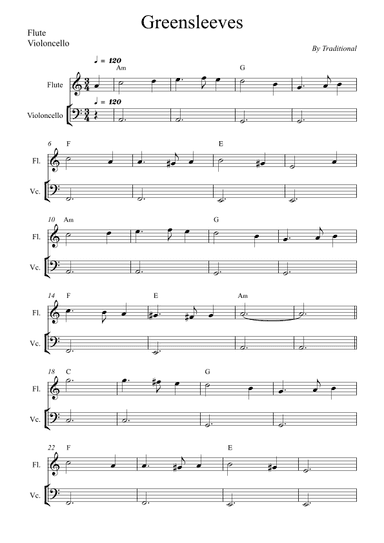 Greensleeves (arr. Wesley S. SIlva)