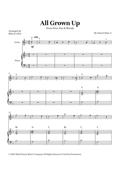 All Grown Up (arr. Márcio Silva)