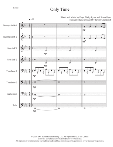 Only Time (arr. Jarohn Grandstaff)