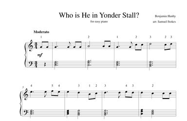 Who is He in Yonder Stall? - for easy piano (arr. Samuel Stokes)
