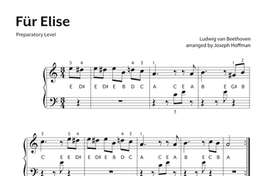 Für Elise (arr. Joseph Hoffman, Hoffman Academy)