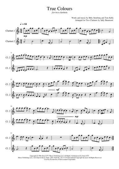 True Colors (arr. Sally Beaumont)