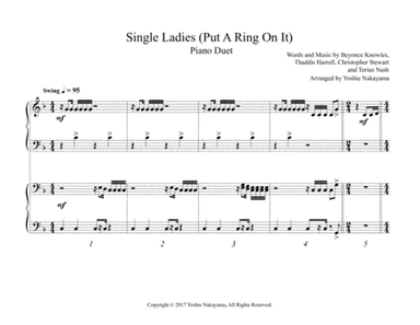 Single Ladies (Put A Ring On It) (arr. Yoshie Nakayama)