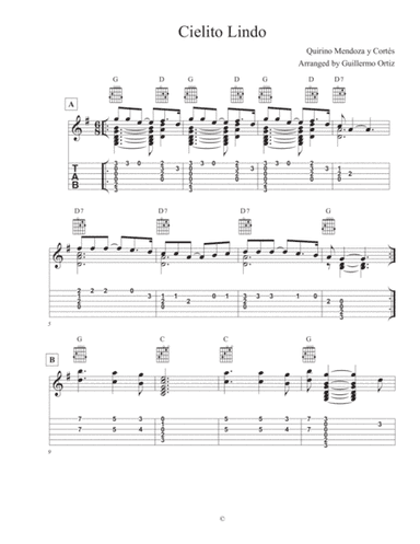 Cielito Lindo Guitar arrangement (arr. Guillermo Ortiz)