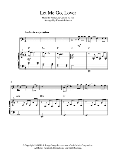 Let Me Go, Lover! (arr. Kaiserin Rebecca)