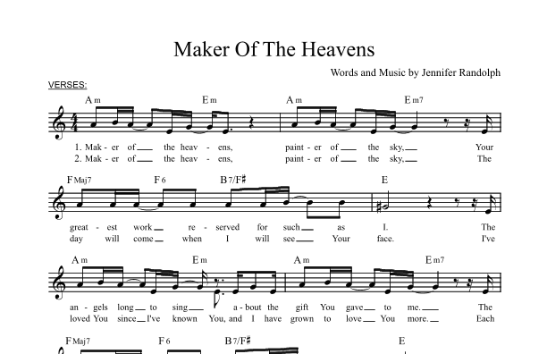 Maker Of The Heavens