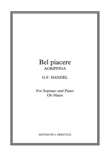 Bel piacere - Agrippina (Gb Major) (arr. Jonathan Prentice)