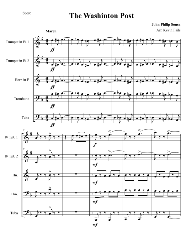 The Washington Post (arr. Kevin L. Fails)