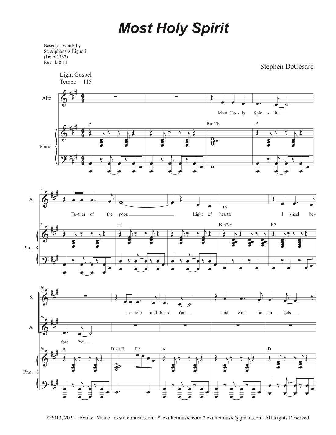 Most Holy Spirit (2-part choir - (SA)