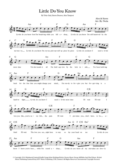 Little Do You Know (arr. Arr. Neda)