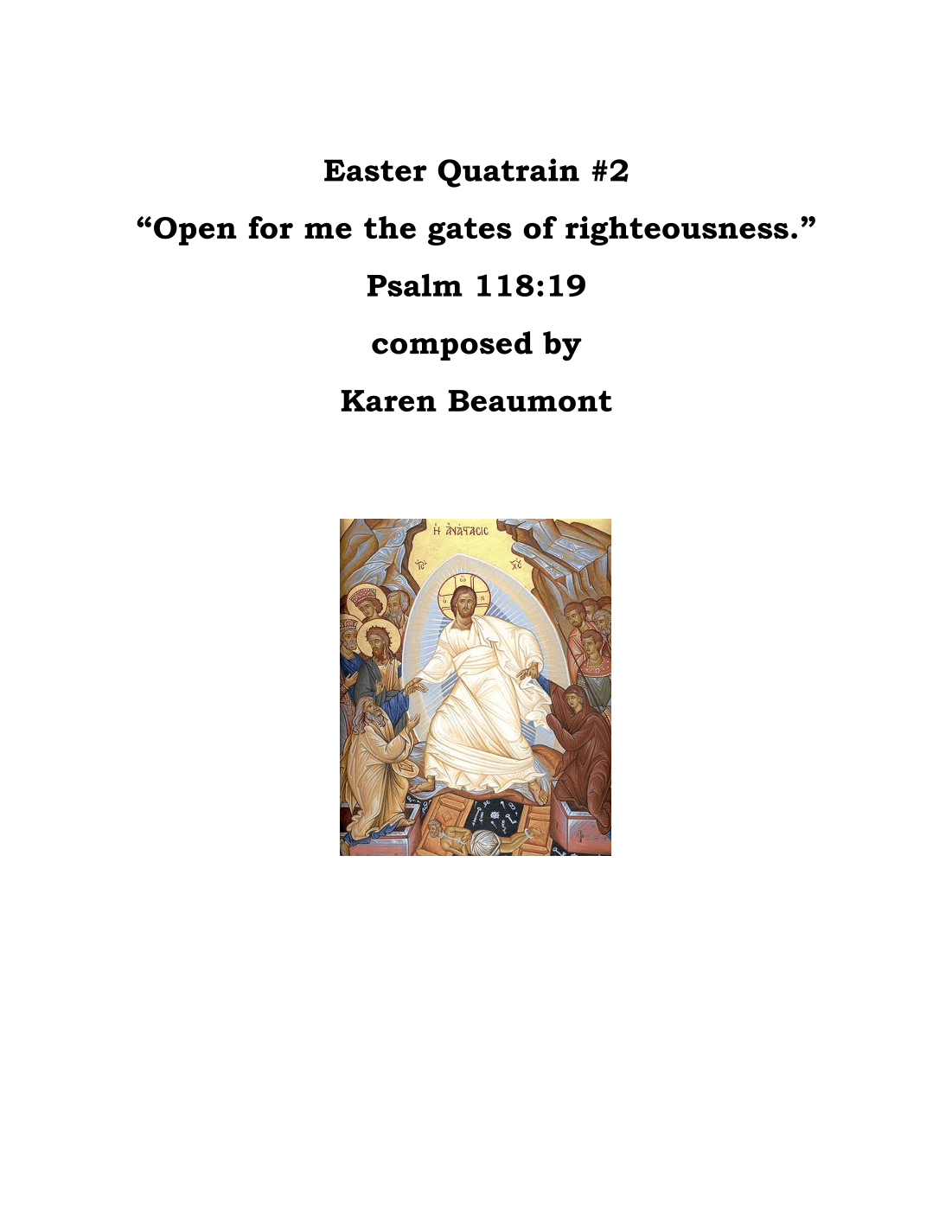 Easter Quatrain #2