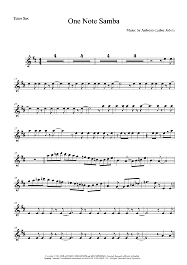 One Note Samba (samba De Uma Nota So) (arr. Anderson Quevedo)