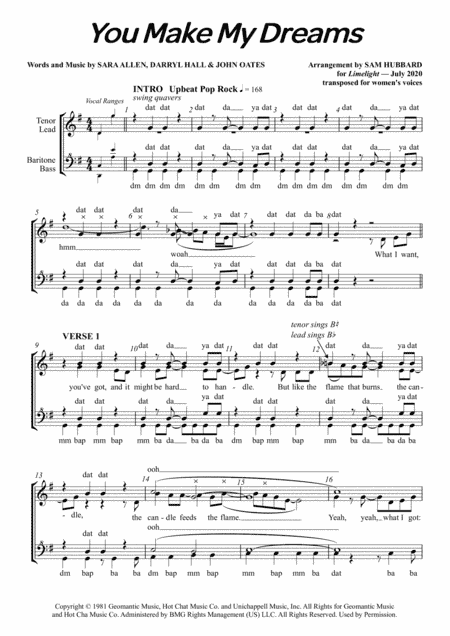 You Make My Dreams (arr. Sam Hubbard)