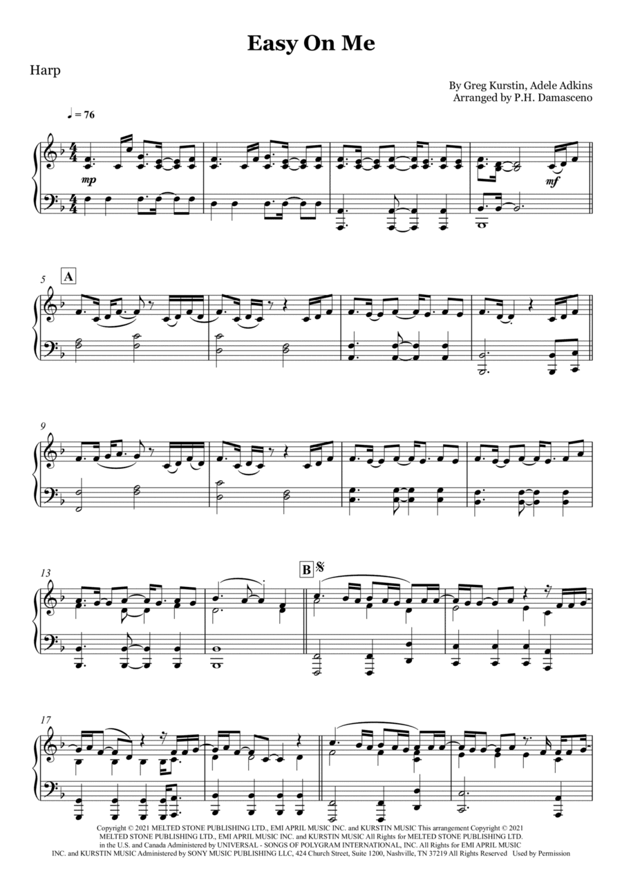 Easy On Me (arr. P.H. Damasceno)