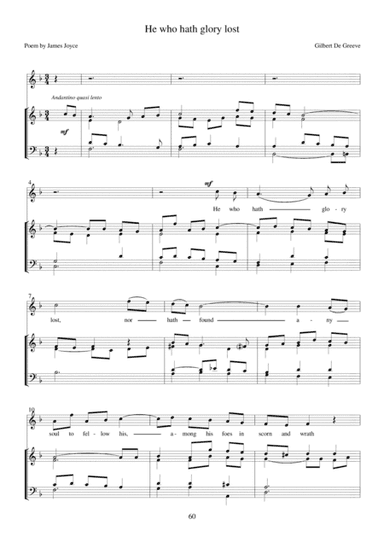 21. He Who Hath Glory Lost - 36 Songs on Poems by James Joyce