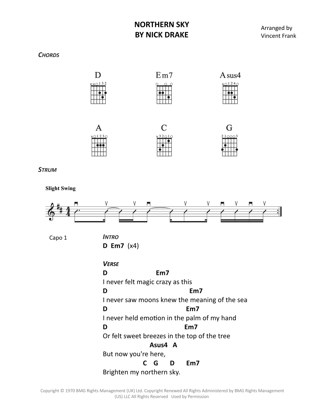 Northern Sky (arr. Vincent Frank)