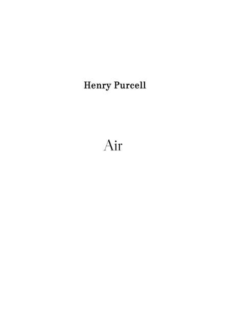 Air - Henry Purcell (arr. Stenio Caixeta)