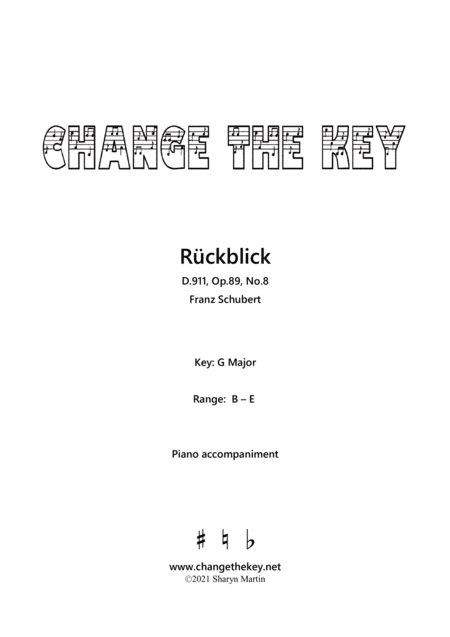 Ruckblick G Major (arr. Sharyn Martin)