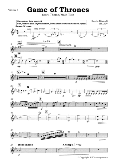 Game Of Thrones (arr. Alistair Vennart)