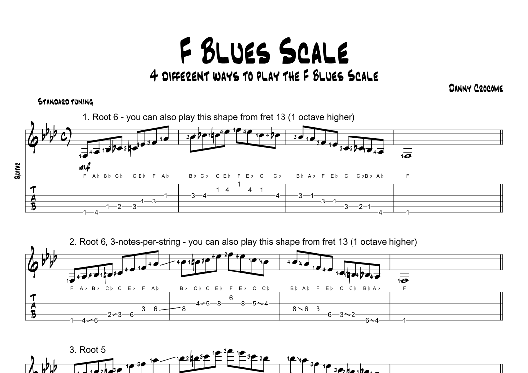F Blues Scale (4 Ways to Play)