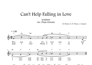 Can't Help Falling In Love (arr. Duda Oriontte)
