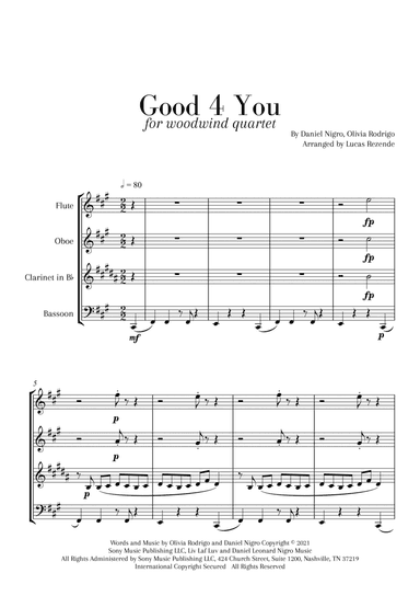 Good 4 U (arr. Lucas Rezende)