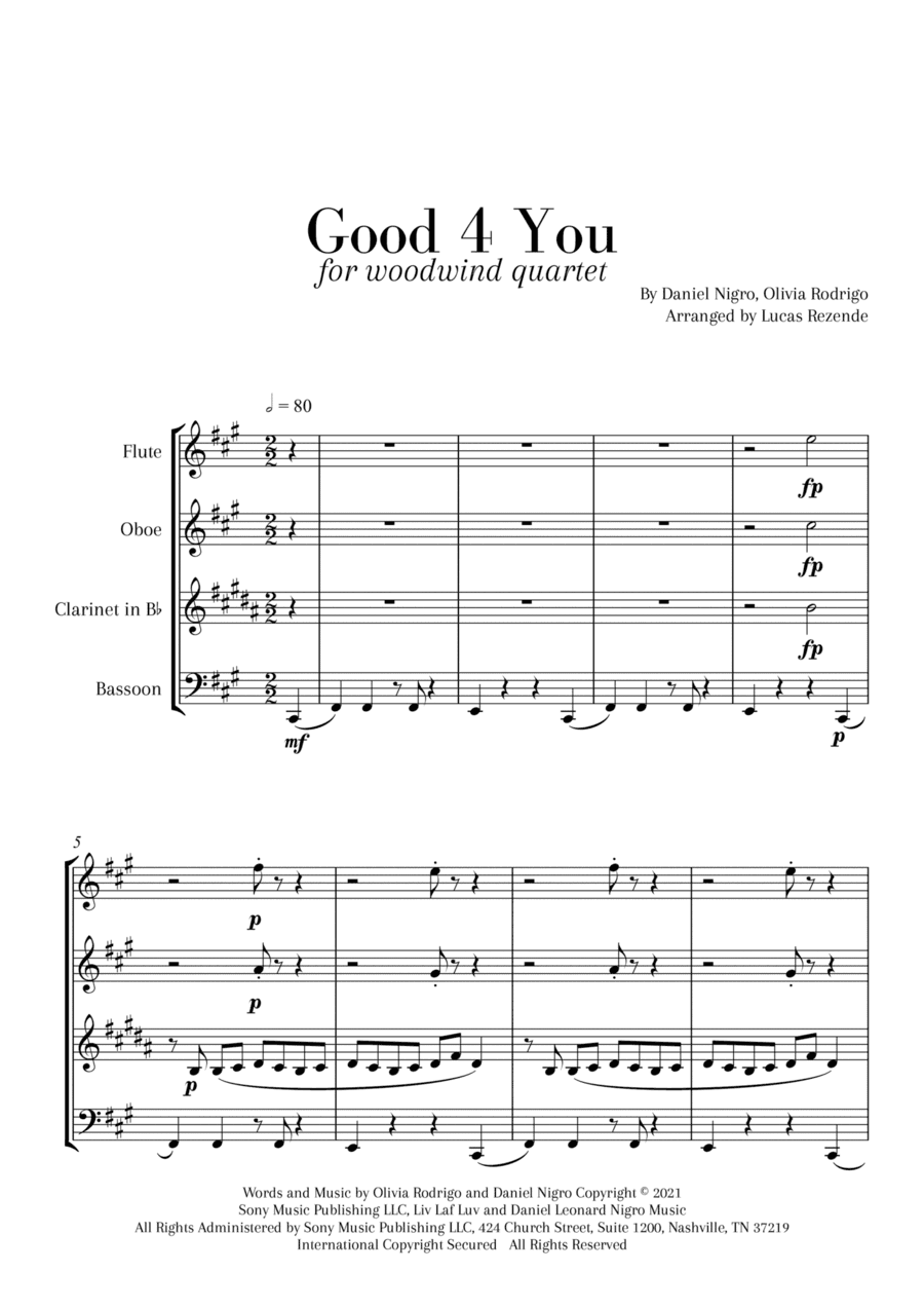 Good 4 U (arr. Lucas Rezende)